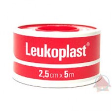 Tape, Leukoplast RIGID Zinc Oxide 2.5cm x 5m   (Red/White Spool) 1522